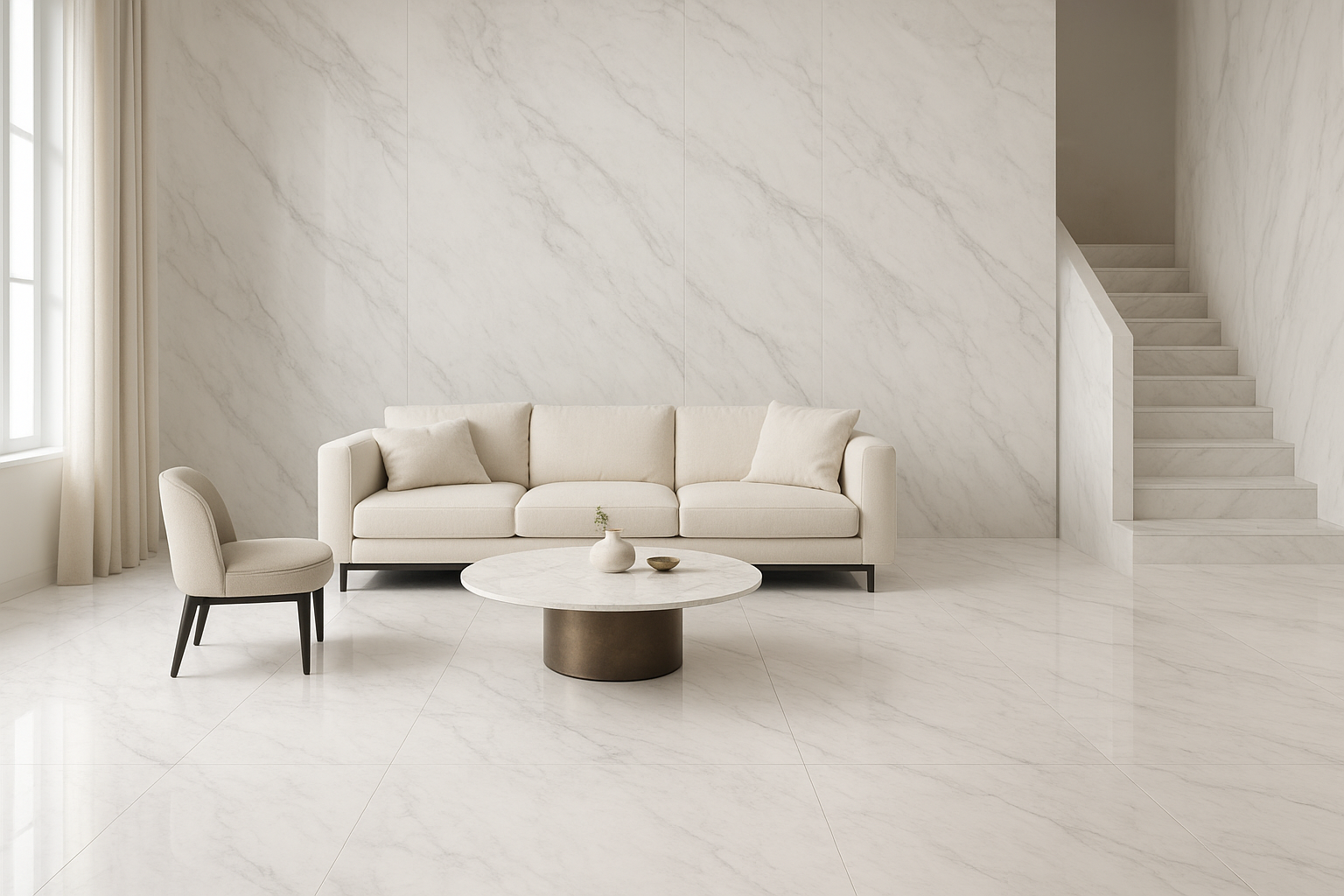 Bruno White Marble